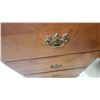 Image 3 : Three-Drawer Wooden Chest with Brass Pulls 30”×25”×16”