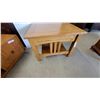 Image 9 : 3 pce set Oak Wood Cabinet 27”×48”×15” oak coffee table 16”×54”×20” oak end table 20”×27”×24”