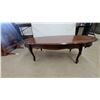 Image 1 : Oval Wood Coffee Table with Cabriole Legs 15”×49”×21”