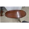 Image 2 : Oval Wood Coffee Table with Cabriole Legs 15”×49”×21”