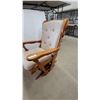 Image 2 : Wood Glider Rocker with Upholstered Seat and Back