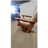 Image 4 : Wood Glider Rocker with Upholstered Seat and Back