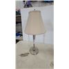 Image 2 : Pair of Brushed Nickel Table Lamps with Beige Fabric Shades