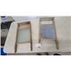 Image 1 : Two Antique Washboards: One with Glass Rubbing Surface, One with Metal Rubbing Surface