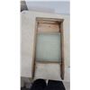 Image 2 : Two Antique Washboards: One with Glass Rubbing Surface, One with Metal Rubbing Surface