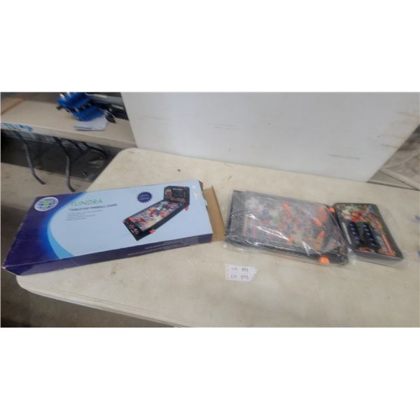 Tundra Tabletop Pinball Game, New in Box; (2) Tabletop Pinball Games, New in Pkg