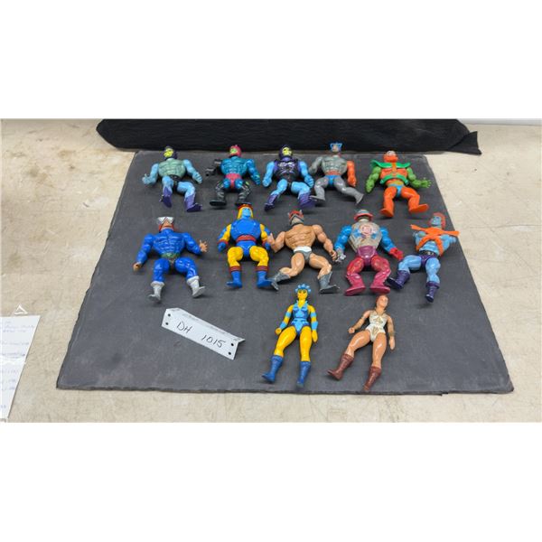 Vintage 1980s Mattel Masters of the Universe Action Figures, Skeletor, He-Man, Teela