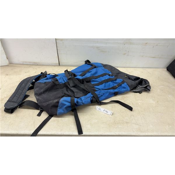 Tera-Gear Blue and Black Hiking Backpack with Padded Straps and Compression Straps