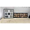 Image 1 : Black Multi-Opening Collage Picture Frames, Set of 2, 13 × 40 and 22 × 22”