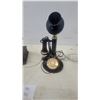 Image 4 : Two Vintage-Style Rotary Telephones: Candlestick and Cradle Phones, Black and Gold-Tone Accents