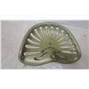 Image 2 : McCormick Tractor Seat, Cast Iron, Slatted, Green Paint
