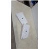 Image 4 : Two Exit Signs, White Metal Housing with Red Lettering, 8”×12”