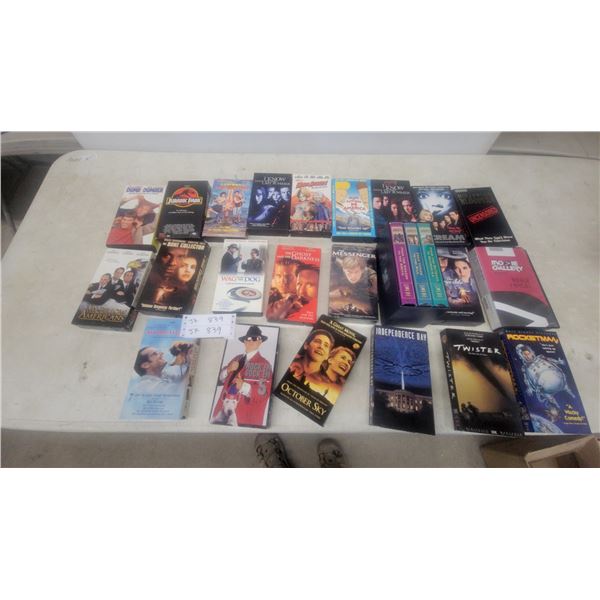 25 VHS Movie Lot: My Fellow Americans, October Sky, Twister, Independence Day