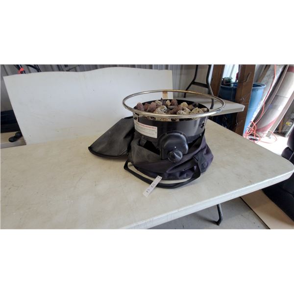 Camp Chef Portable Propane Fire Pit with Lava Rocks and Carrying Bag