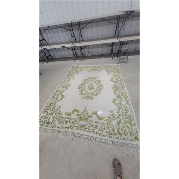 Floral Patterned Area Rug 83”×105”