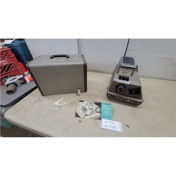 Bell and Howell Robomatic Slide Projector, Micro-III, with Case and Manual