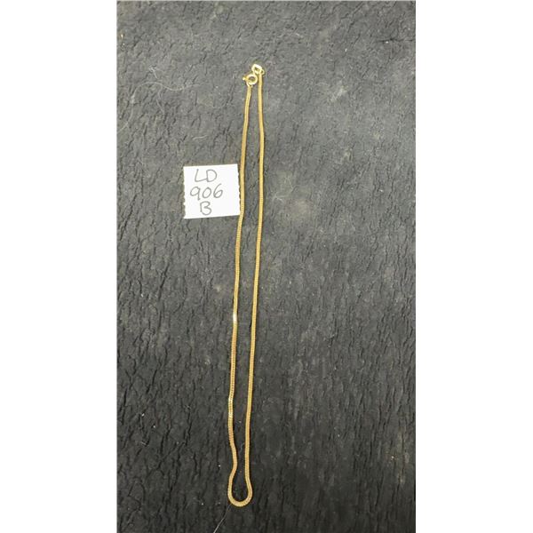 10K Box Chain, Approx. 8” Long, Total Weight 4 Grams
