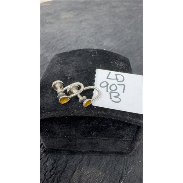 Sterling Silver Vintage Earrings, Less than 1 Gram