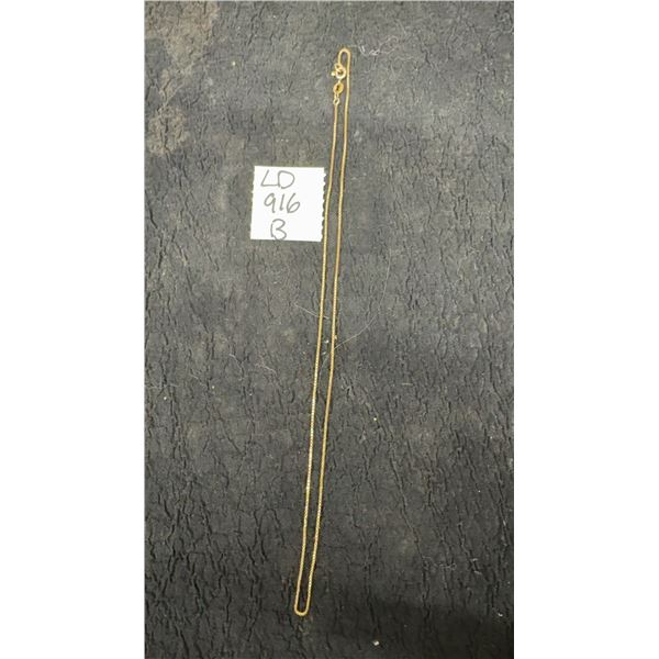 10K Box Chain, Less than 1 Gram, Approx. 8” Long