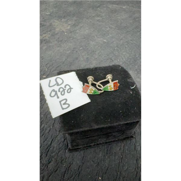 Sterling Silver Earrings, Total Weight Less Than 1 Gram