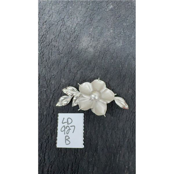 Sterling Silver Flower Brooch