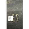 Image 1 : Sterling Silver Dangle Earrings Total Weight 6 Grams