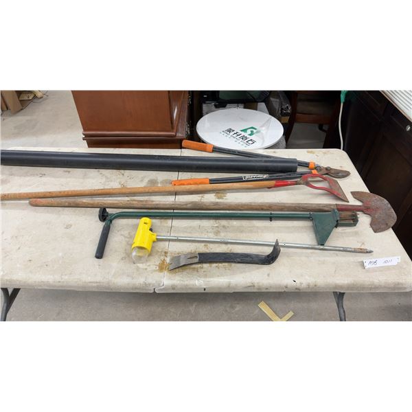 Fiskars Bypass Loppers, Manual Lawn Aerator, Edger, Bulb Planter, 47” Piece 2 1/4” ABS Pipe
