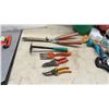 Image 2 : Assortment of Garden Tools Including Hedge Shears, Hand Rake, Cultivator, Pruners