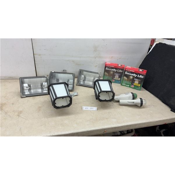Outdoor Lighting: Electripak 300-Watt Halogen Security Lites, Wall Lanterns, Floodlights and