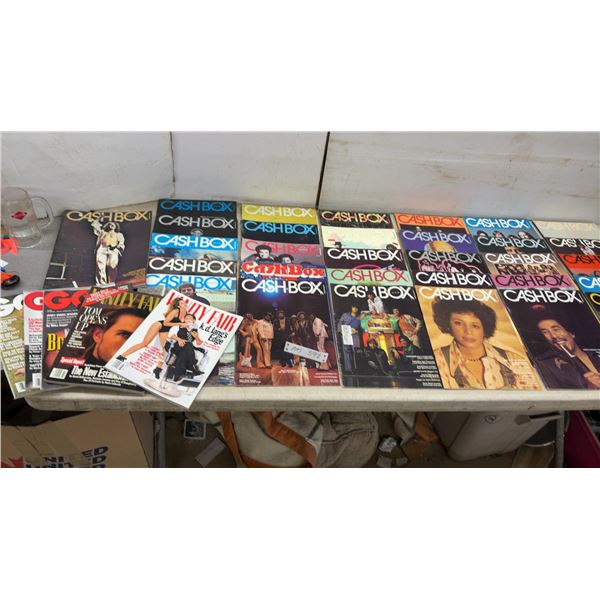Vintage Cash Box Music Industry Trade Magazines 1970s, GQ and Vanity Fair Issues, and More (36)