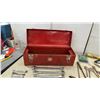 Image 3 : Metal Toolbox With Wrenches, Screwdrivers, Nut Drivers, Pliers, Drill Bits, Snips