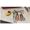 Image 5 : Metal Toolbox With Wrenches, Screwdrivers, Nut Drivers, Pliers, Drill Bits, Snips