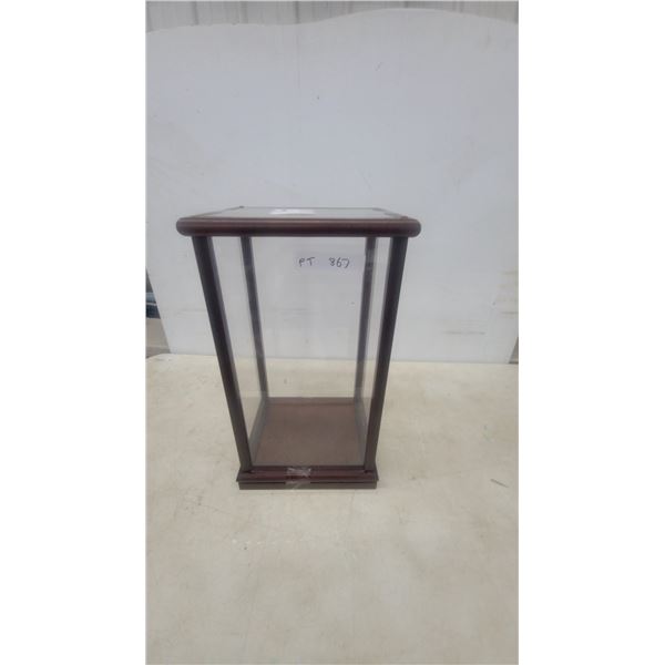 Wood and Glass Display Case, 20”×11”×9.6”