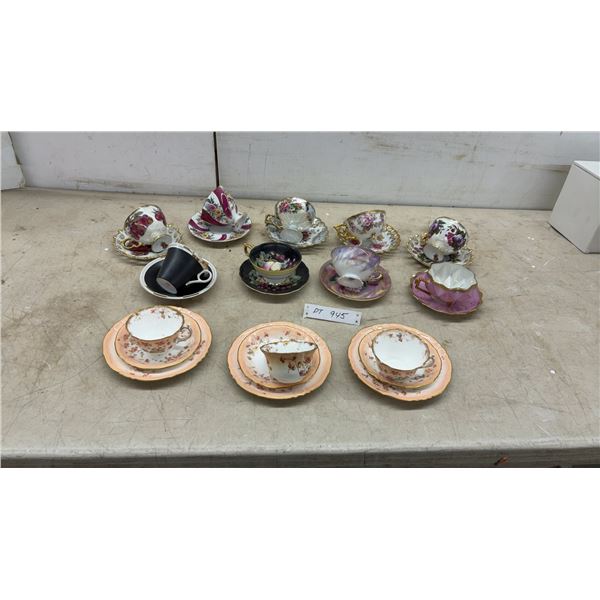 12 Teacup and Saucer Collection, Shafford, Occupied Japan
