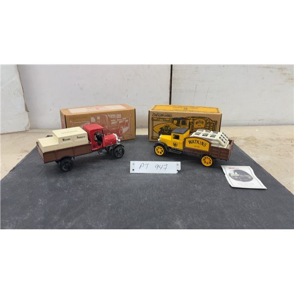 Ertl Collectibles Watkins Die-Cast 1931 Hawkeye and 1925 Kenworth Delivery Trucks, 1/25 Scale