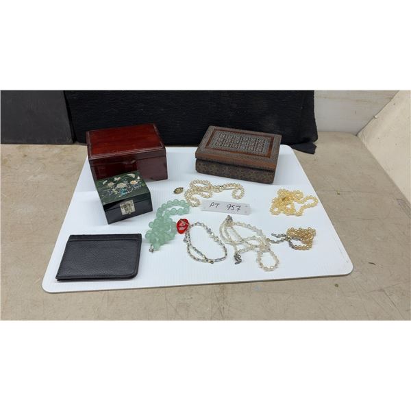 Jewelry Boxes, Beaded Necklaces, Passport Wallet
