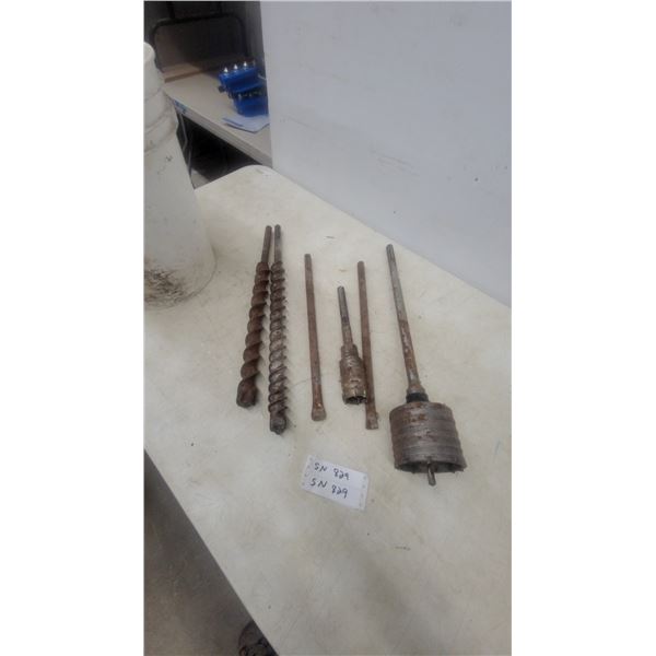 6 Assorted concrete Drill Bits and Core Drill Bit