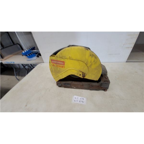 Jepson 4.2 HP Metal Cutting chop Saw, Model 9235, with Blade Guard and Base