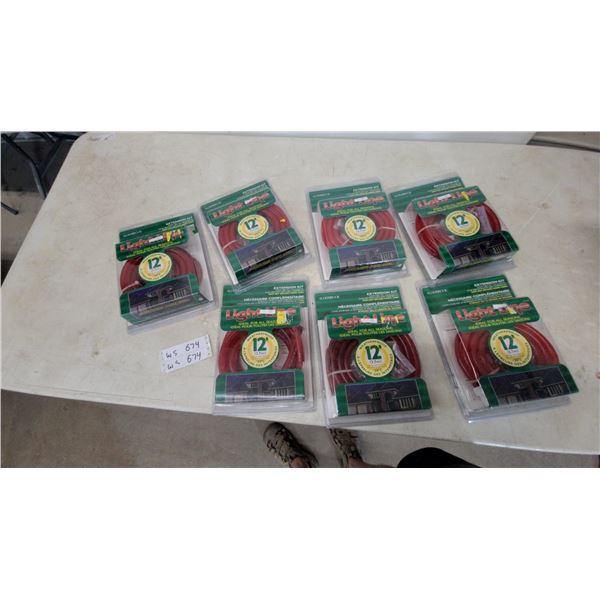 Alderbrook Light Line Weatherproof Extension Kits, 12' (3.7m) Length, 7 Packages rope light