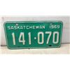 Image 3 : Saskatchewan 1973” Home of the RCMP" and 1969 License Plates