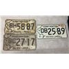 Image 2 : Vintage Manitoba License Plates, 1952-1971, Farm and Sunny Manitoba Set of 9