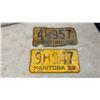 Image 6 : Vintage Manitoba License Plates, 1952-1971, Farm and Sunny Manitoba Set of 9