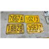 Image 2 : Vintage Manitoba and British Columbia Trailer, Tractor License Plates, 1952, 64, 71, 74 and 1976