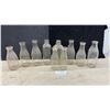 Image 1 : Collection of Ten Vintage Embossed Glass Dairy Milk Bottles, Sealtest, Detroit Creamery