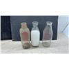 Image 5 : Six Vintage Glass Milk Bottles, Benware Creamery, Silverwood's, Purity Dairy, Vermont Country