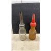 Image 2 : Vintage Imperial Quart Glass Oil Bottle with Metal Spout and Plastic One Liter Oil Dispenser