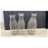 Image 2 : Antique Embossed Clear Glass Milk and Cream Bottles Including F.D. Honor, Knox, Pullar Bros.