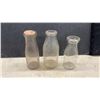 Image 5 : Antique Embossed Clear Glass Milk and Cream Bottles Including F.D. Honor, Knox, Pullar Bros.