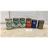 Image 1 : Six Quaker State, Esso Mineralube, Gulf, and Essolube XD-3 Vintage Motor Oil 1 and 1.14 Litre