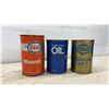 Image 5 : Six Quaker State, Esso Mineralube, Gulf, and Essolube XD-3 Vintage Motor Oil 1 and 1.14 Litre